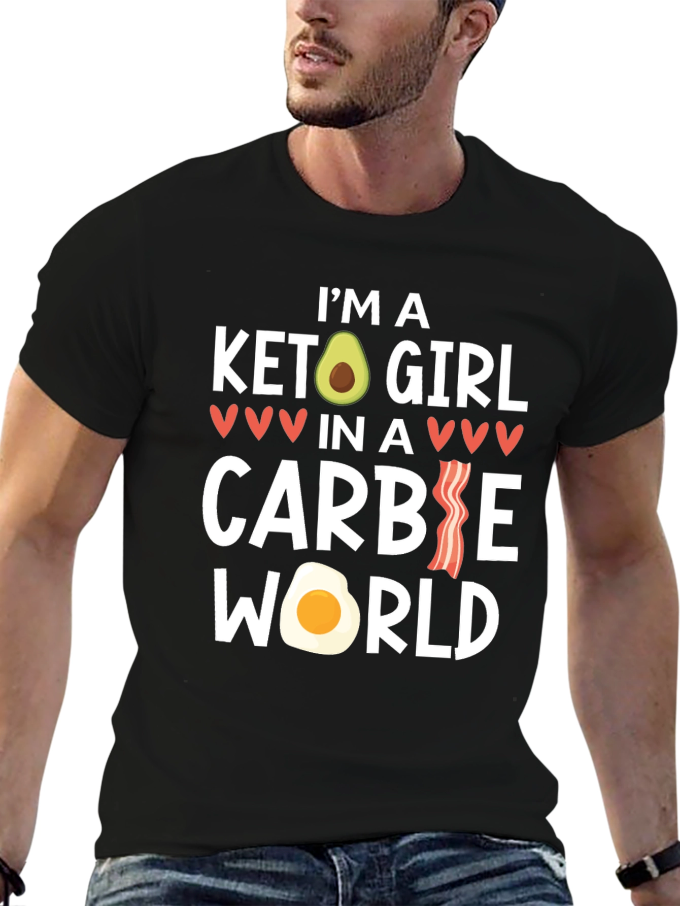 Keto Girl in a Carbie World Graphic T-Shirt