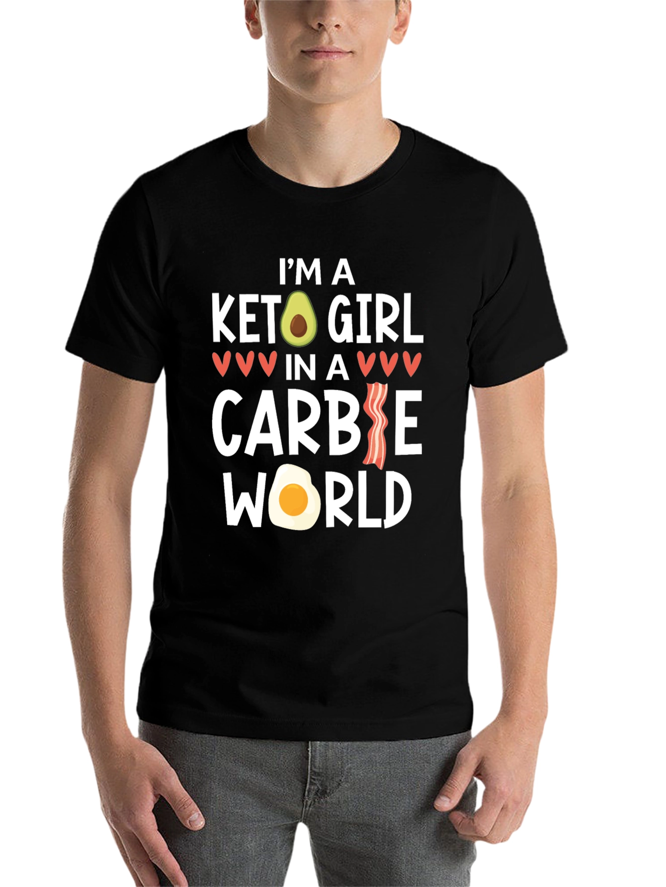 Keto Girl in a Carbie World Graphic T-Shirt
