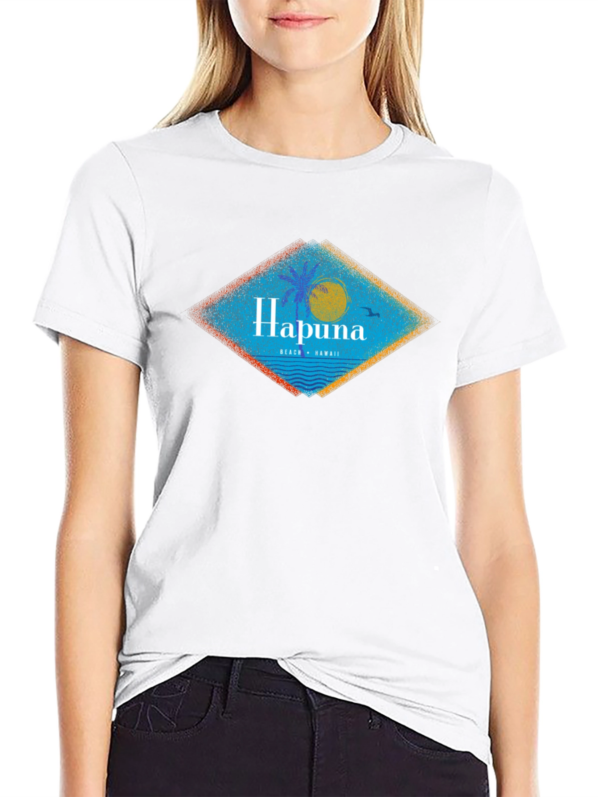 Hapuna Beach Hawaii Black T-Shirt