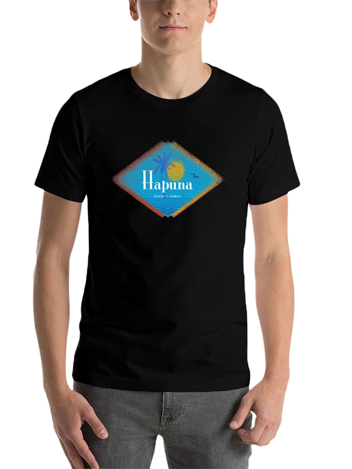 Hapuna Beach Hawaii Black T-Shirt