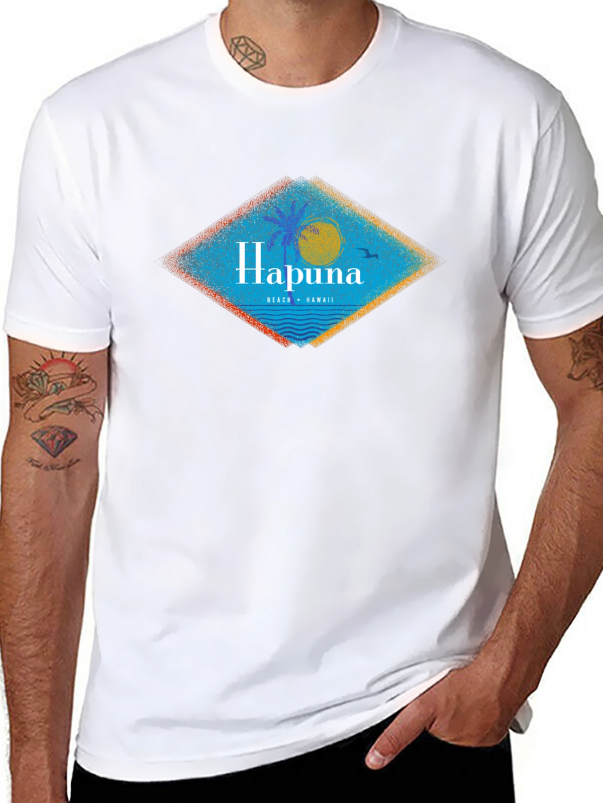 Hapuna Beach Hawaii Black T-Shirt