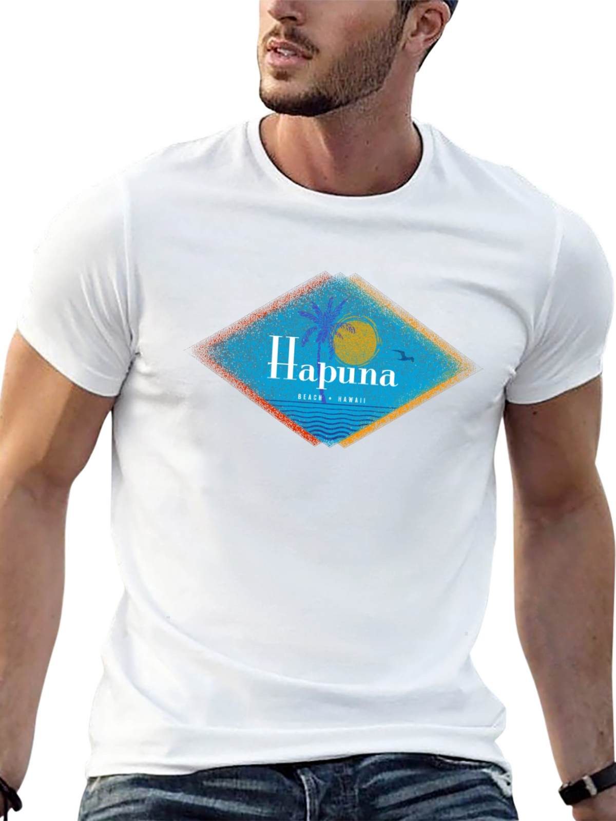 Hapuna Beach Hawaii Black T-Shirt