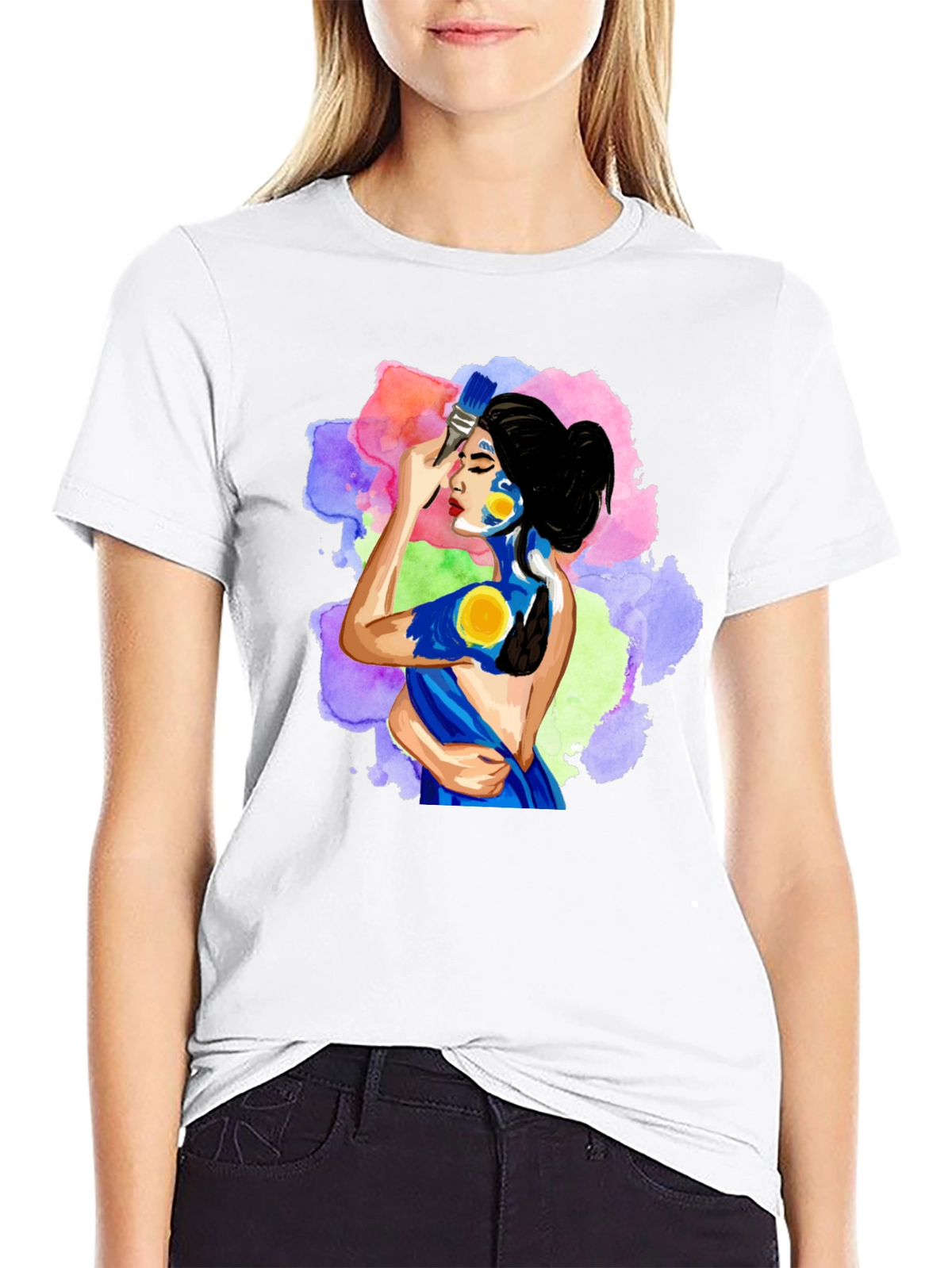 Artistic Woman Painting T-Shirt