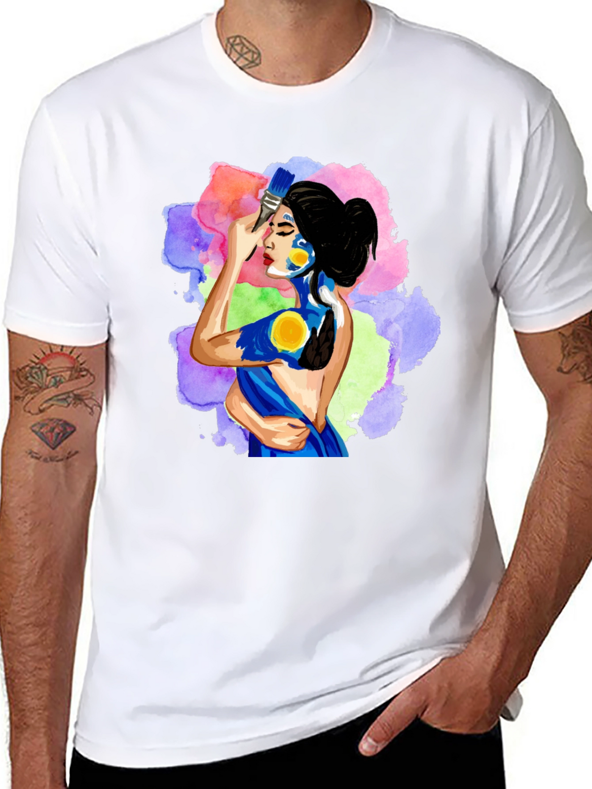 Artistic Woman Painting T-Shirt