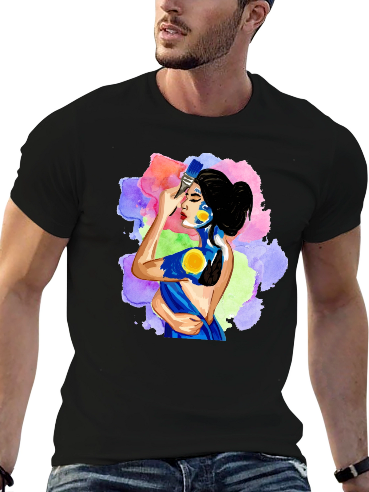 Artistic Woman Painting T-Shirt