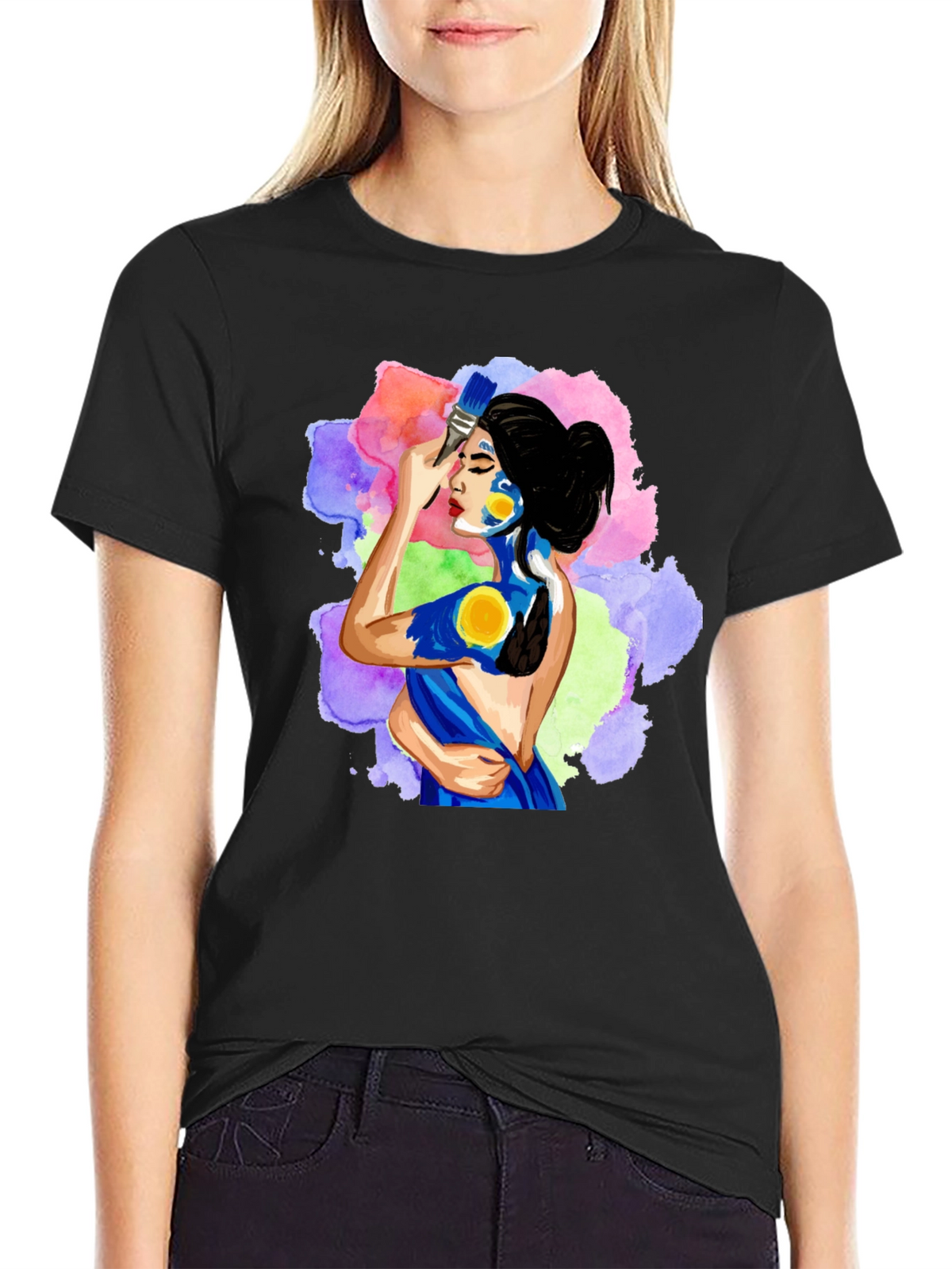 Artistic Woman Painting T-Shirt