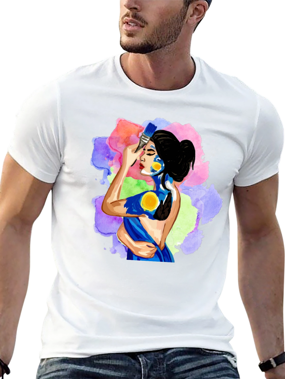 Artistic Woman Painting T-Shirt