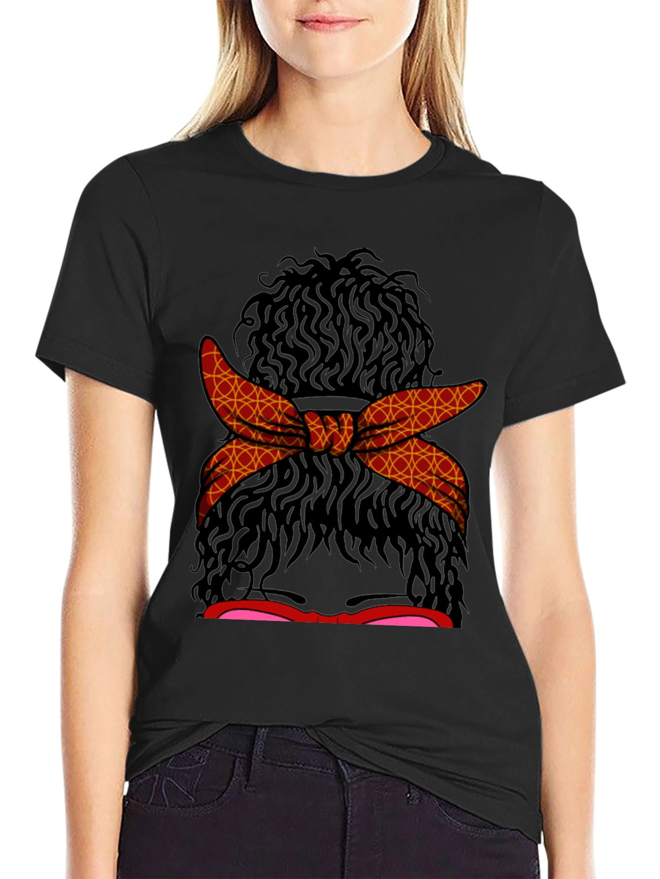 Messy Bun Hair T-Shirt