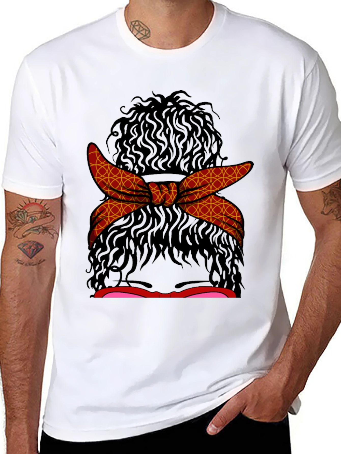 Messy Bun Hair T-Shirt