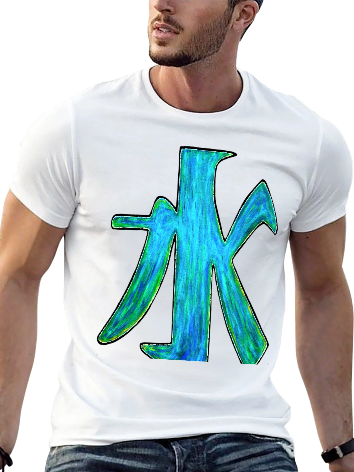 Water Symbol Graphic Print T-Shirt